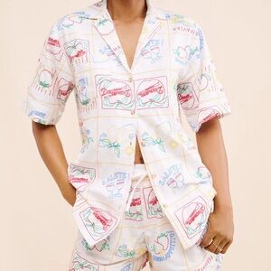 Damson Madder Graphic Button Down Shirt